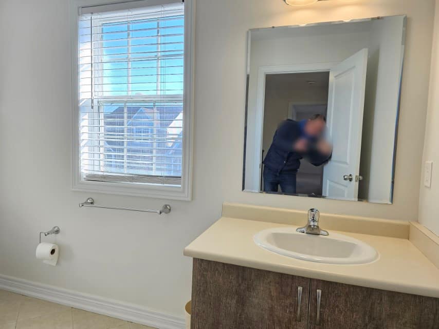 Interior photo before virtual interior color makeover