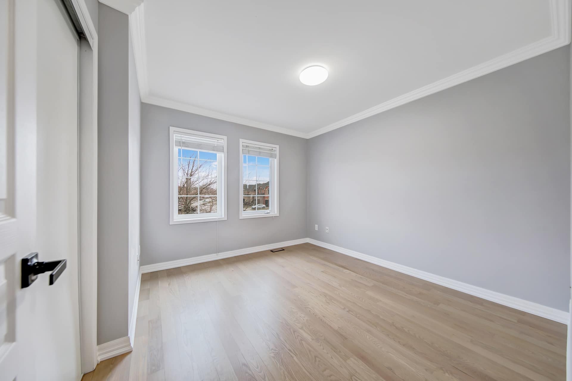 Vacant bedroom before virtual staging for a GTA listing