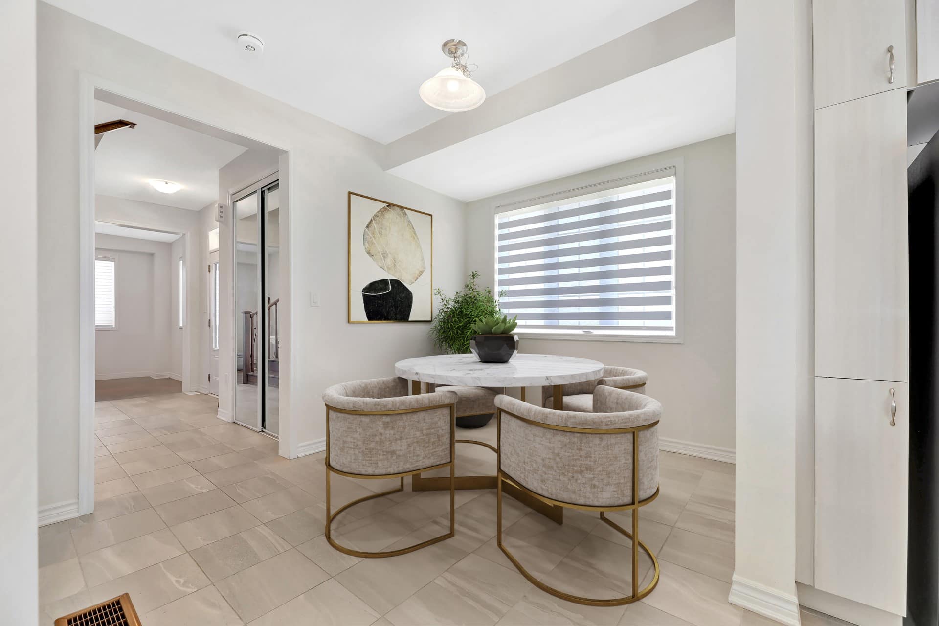Dining area after Virtual Staging furniture and decor
