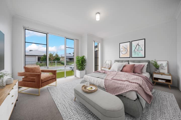 Vacant room after virtual staging