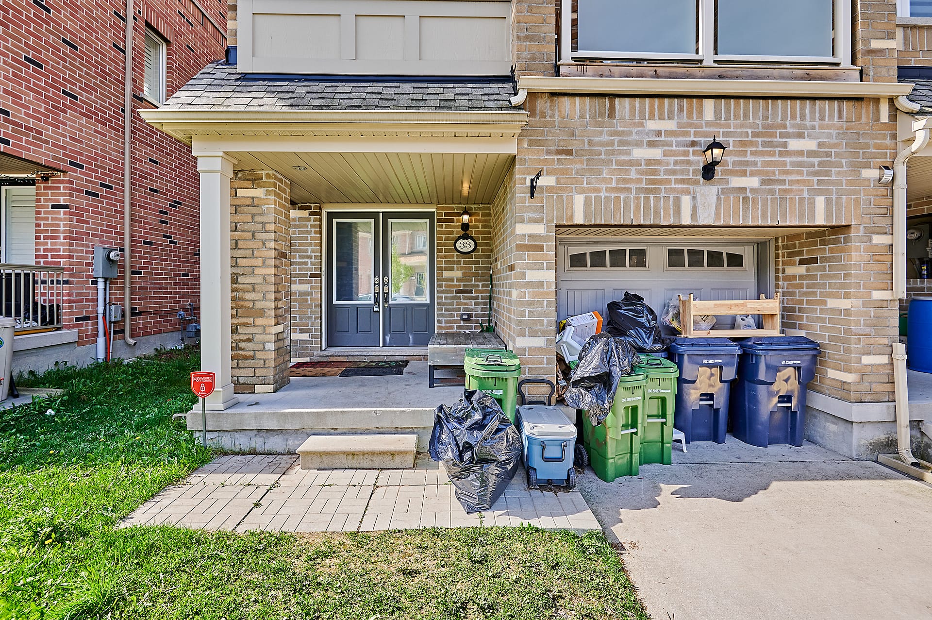 Exterior of a home prepared for listing photography